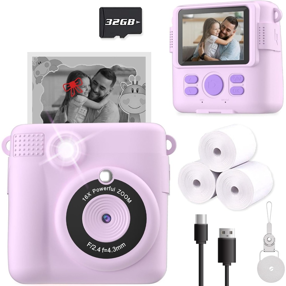 Kids Toys Videos - Instant Print Camera for Kids, HD