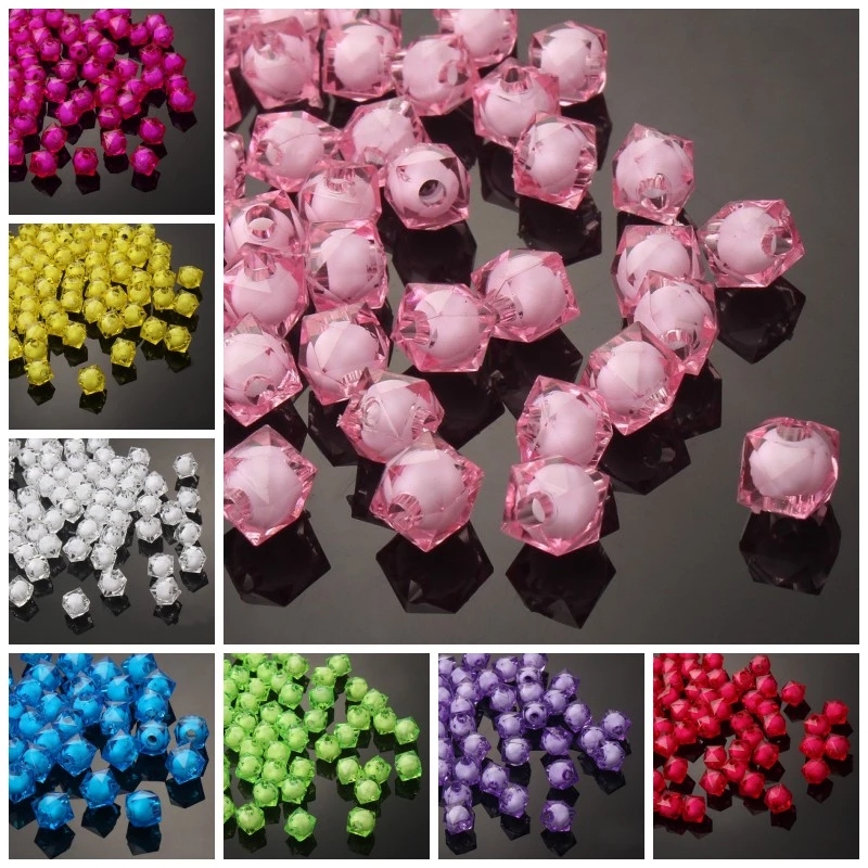 Kids Toys Deals - Wholesale 8/10/12mm Transparent Square Acrylic Faceted
