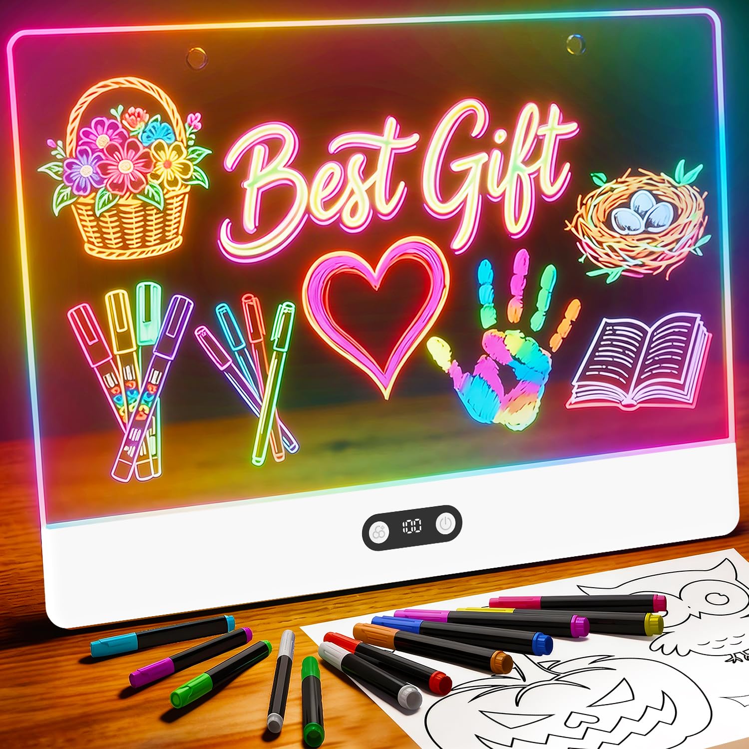 Rechargeable LED Drawing Board - огляд і ціна Kids Toys Drawing