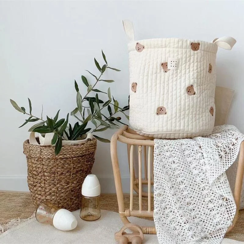 Cute Bear Embroidery Diaper Ba - огляд і ціна Kids Toys Basket