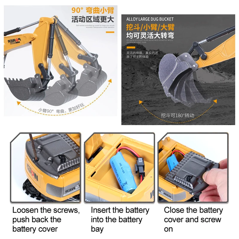 RC Excavator 2.4Ghz 6 Channel  - огляд і ціна Kids' Toys Channel
