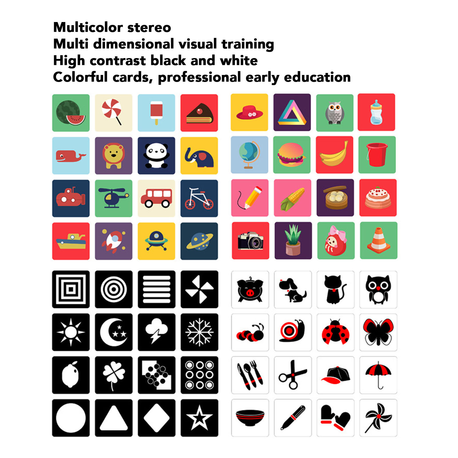 ZK40 64pcs High Contrast Baby  - огляд і ціна Educational Flash Card