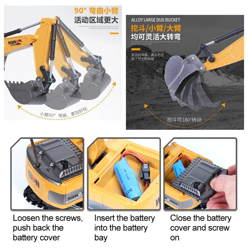 RC Excavator 2.4Ghz 6 Channel  - огляд і ціна Kids' Toys Channel