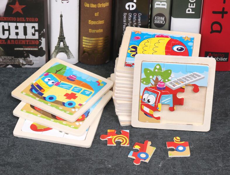 4PCS/lot 3D Wooden Jigsaw Puzz - огляд і ціна Kids Toys Deals