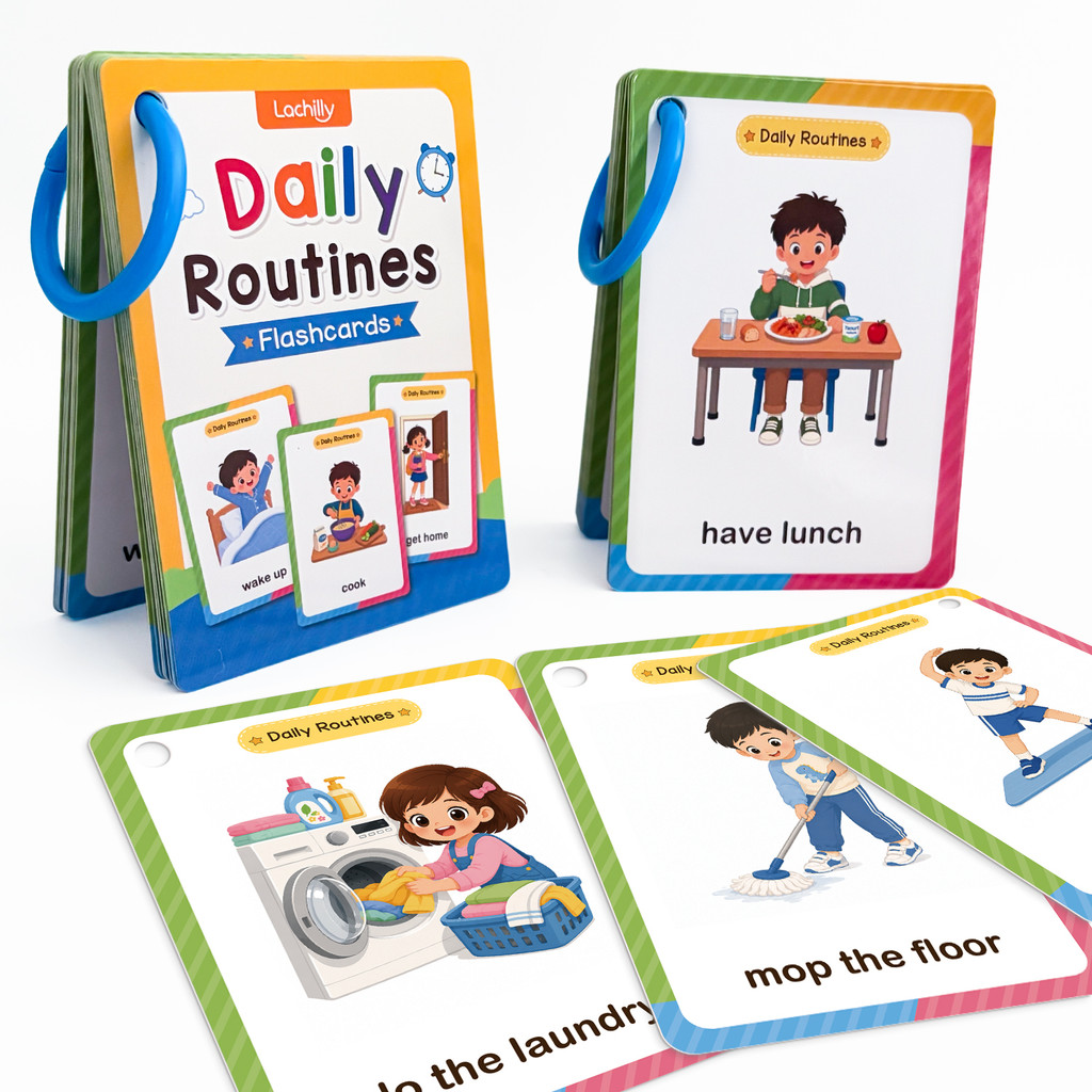 38 Words Daily Routines Learni - огляд і ціна Educational Flash Card