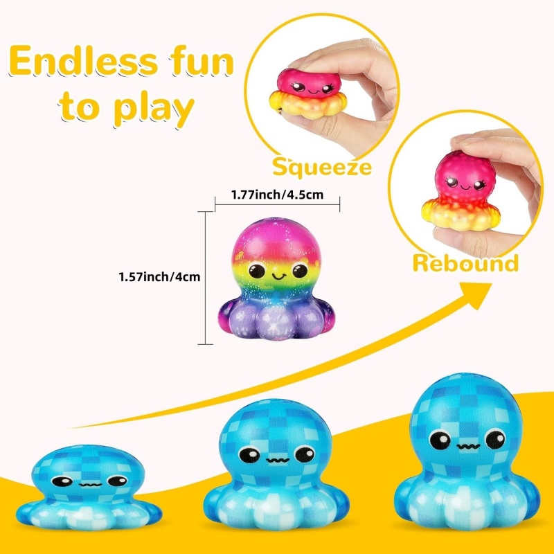 6/12PCS Octopus Slow Squishy T - огляд і ціна Kids Toys Basket